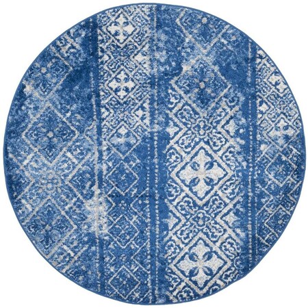 Safavieh Adirondack Round Area Rug; Silver & Blue - 4 x 4 ft. ADR111F-4R
